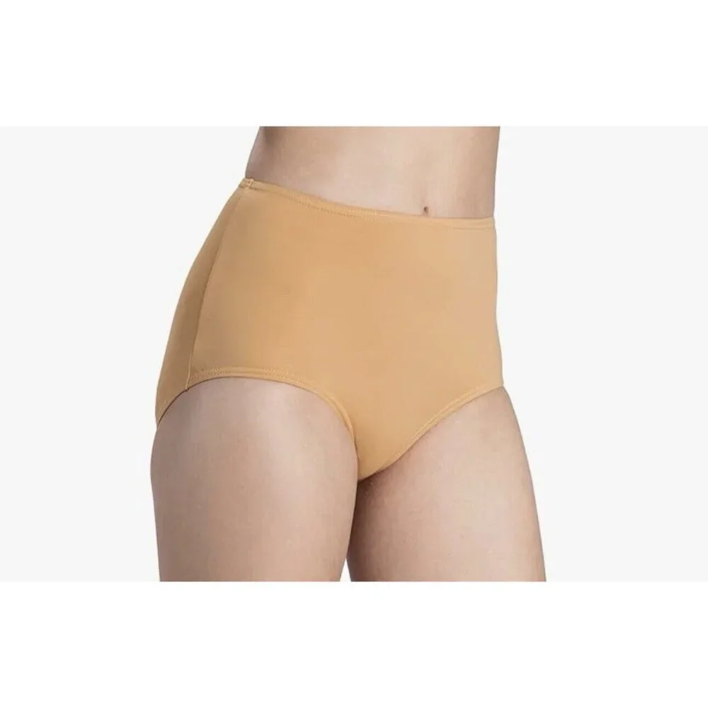 BALERA Dancewear Pull-On High-Wast‎ Briefs Girls Size MC Nude Ballet Lyrical NEW